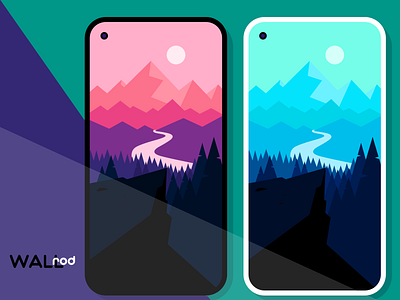 WallRod Update android android app app design developer dribbble graphic design graphic art landscape minimal mountain new wallpapers