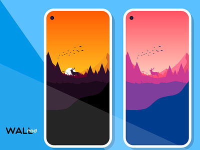 WallRod Update android android app app beautiful design developer dribbble dribbble best shot flat graphic design graphic art landscapes minimal wallpapers