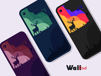 WallRod Wallpapers android android app app beautiful deer design developer dribbble graphic art illustration wallpapers