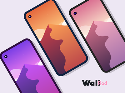 WallRod Wallpapers android android app app beautiful desert design developer dribbble graphic art illustration landscapes mountains wallpapers