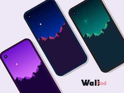 WallRod Wallpapers android android app app beautiful design developer dribbble graphic art illustration space spaceship wallpaper