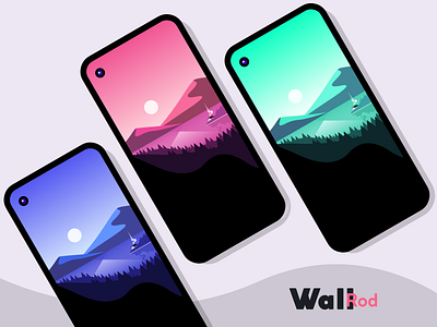 WallRod Wallpapers amoled android android app app beautiful design developer dribbble graphic art illustration landscapes screenshot ui