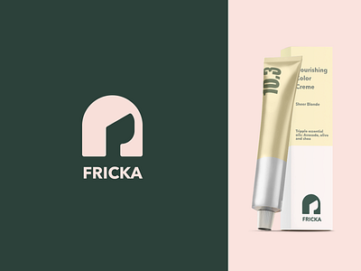 Fricka haircare logo brand brand design branding design dye girl hair hairstyle logo logo design logodesign logomark logos mockup packaging packaging design vector
