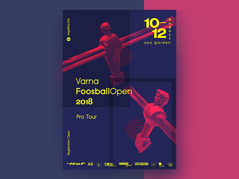 Foosball Tournament poster duotone babyfoot tournament football table foosball