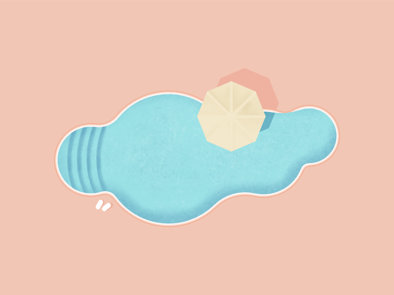 Swimming Pool illustration summer umbrella pool swimmingpool