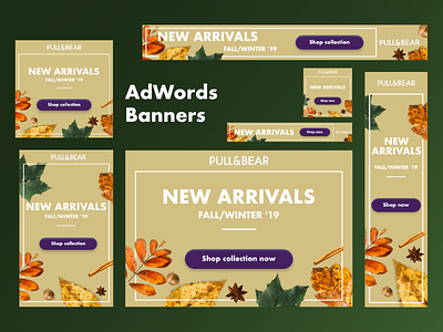 Web Banners Fall/Winter Collection ads adwords banner banner ad banner ads banner design display ad fall web banner