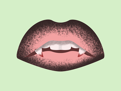 Lips to die from 🧛 halloween illustraion lips teeth vampire