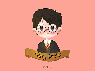 Harry Potter series illustration