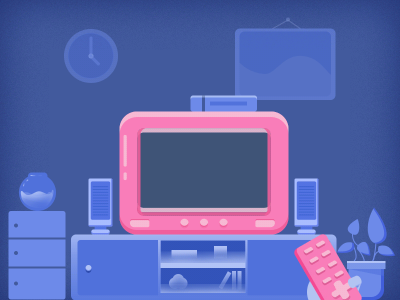 Hello Dribbble! first hello night shot television