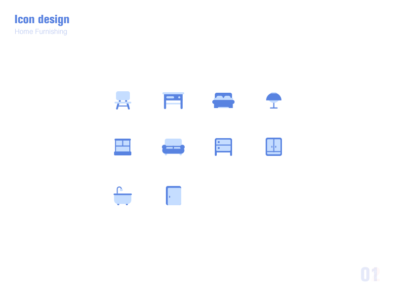 Icon design blue red yellow