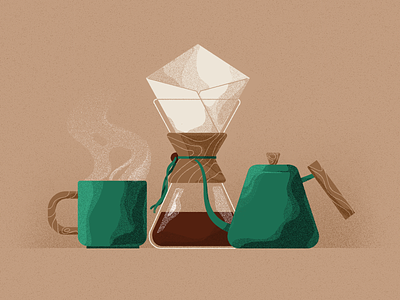 Coffee V-60 brewmethods coffee coffeelover coffeetime digitalillustrator illustration v60 v60coffee