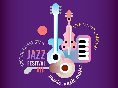 Jazz Festivel Poster Design design jazz music poster vector