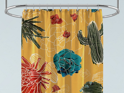 blooming desert graphic design illustration pattern pattern design