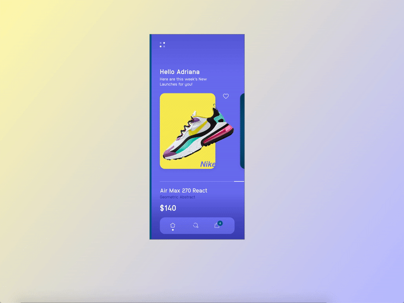 Sneaker App Design! animation app debut design shoe app sneaker app ui ux