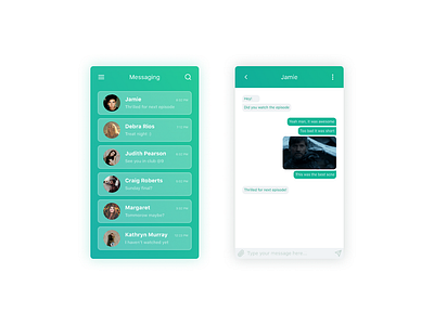 Daily UI #013 - Direct Messaging chat dailyui message app minimal shot ui