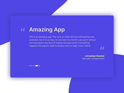 Daily UI #039 - Testimonial clean dailyui design minimal shot ui