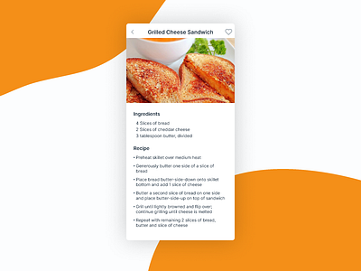 Daily UI #040 - Recipe dailyui design mobile shot ui