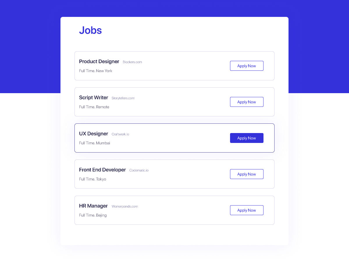 Daily UI #050 - Job Listing by Himanshu Godara on Dribbble