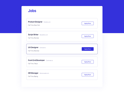 Daily UI #050 - Job Listing clean dailyui design job listing minimal shot ui