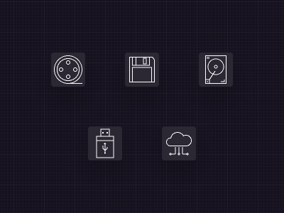 Daily UI #055 - Icon Set clean contrast dailyui dark dark ui darkui design icon icondesign icons minimal sharp shot ui vector