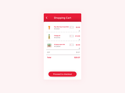 Daily UI #058 - Shopping Cart