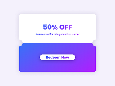 Daily UI #061 - Redeem Coupon