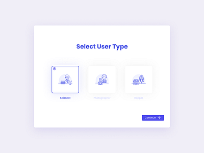 Daily UI #064 - Select User Type