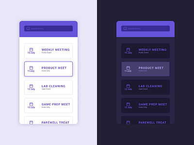 Daily UI #070 - Event Listing