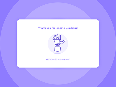 Daily UI #077 - Thankyou card clean dailyui design minimal popup shot ui