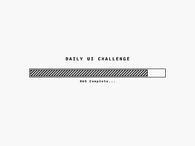 Daily UI #086 - Progress bar alert clean dailyui design meta minimal progressbar shot ui