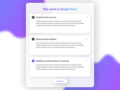 Daily UI #094 - News alert bookmark clean dailyui design gradient light minimal news notification shot ui vibrant