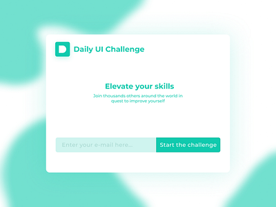 Daily UI #100 - Daily UI Landing Page alert clean dailyui minimal popup shot ui