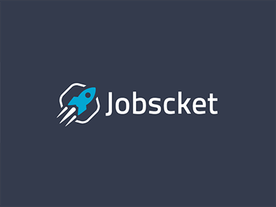 Logo Jobscket Animation animation gif jobs logo rocket