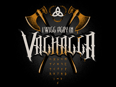Valhalla Axe affinity designer axe illustraion nordic odin runes tattoo valhalla vector viking