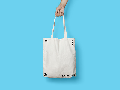 Digital Town - Tote Bag brand business canvas cotton design dynamic identity local paper recycling rythm