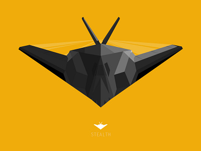 Stealth Bomber aircraft airplane black bomber concept flight illustration new plane stealth yellow
