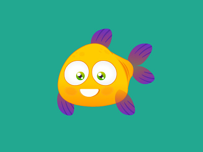 Meet Flin cartoon design education fins fish flin greeneyed illustration math