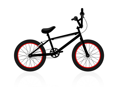 BMX bicycle bike bmx flat illustration rebound