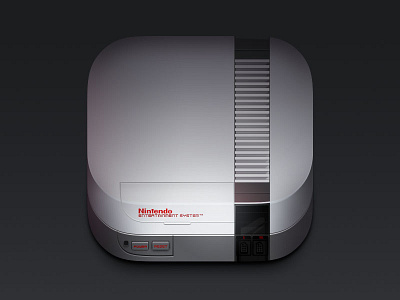 NES Appstore Icon appicon apple appstore black icon japan matte nes nintendo