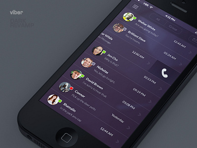 Viber-DarkRevamp (iOS7) dark darkside home ios ios7 ipad iphone revamp screen viber