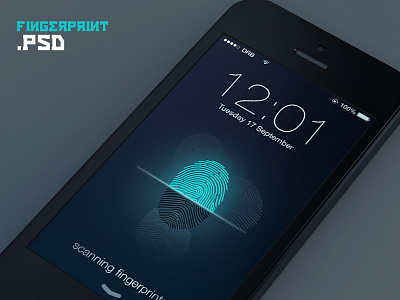 Fingerprints (PSD) fingerprint home ios iphone iphone 5s psd scan unlock