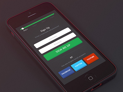 Signup Screen - iPhone 5C