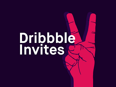 2 Dribbble Invites clash dribbble for giveaway invitation invite pink portfolio recent tag