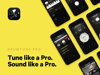 Made by drummers, for drummers branding drummer drums ios marketing mobile music tune ui