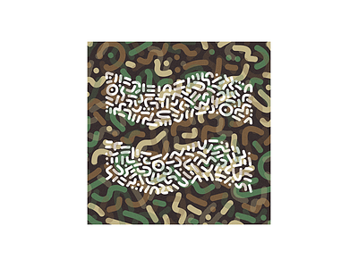 Blend in. abstract camo camouflage illustration pattern tilde