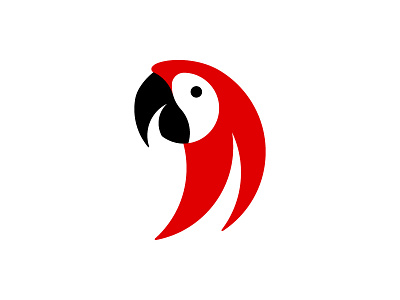 Parrot animal bird fly golden goldenratio grid guide logodesign parrot ration red