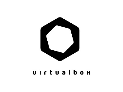 virtualbox black challenge forms games geometric logo logodesign simple simple logo
