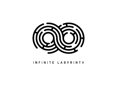 Logo infinite labyrinth blackandwhite design goldenratio grid guide infinite logodesign ratio