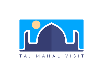 Tajmahal logo design building color india indian logo logodesign mark sky sun tajmahal tourism visit
