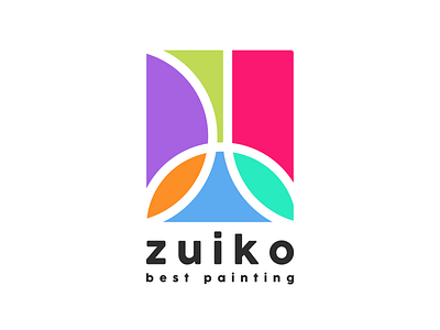 Zuiko painting art color colorful exposition gallery logo logodesign mark modern paint painting simple
